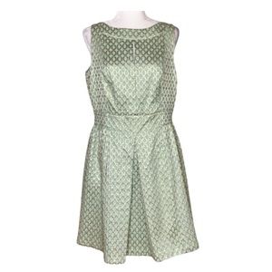 Ralph Lauren Grace Kelly Aqua Gold Metallic Dress